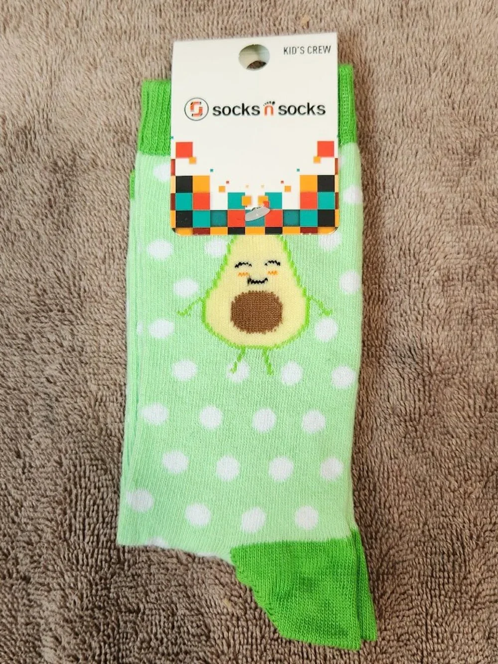 SOCKS N SOCKS - Five (5) Pairs Kids Crew Socks Colorful Fruity Fun Styles - NEW